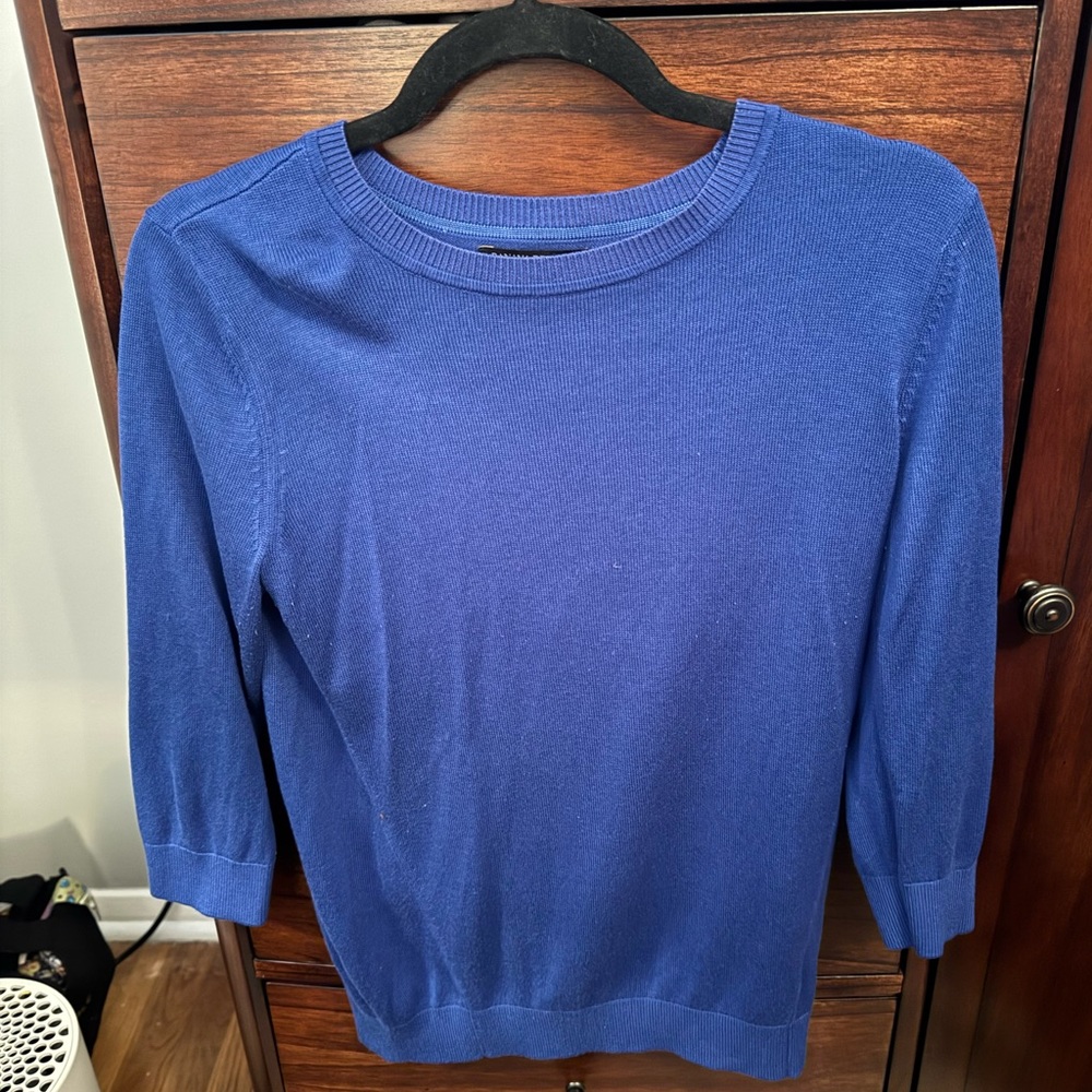 Banana Republic Sweater with 3/4 length sleeves Blue